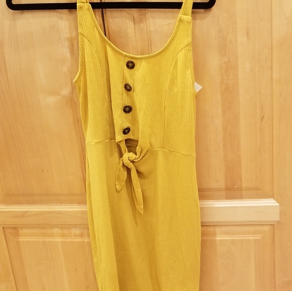 Velvet Torch Ribbed Button Front Knit Mini Dress L - Picture 2 of 7